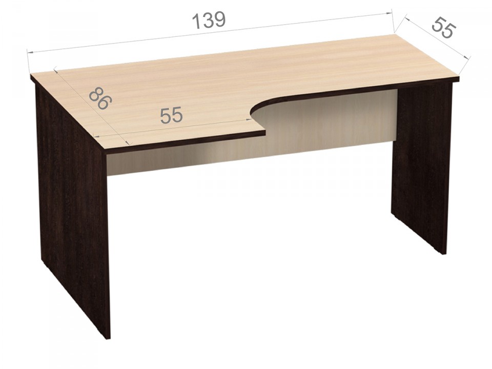 Мебель для офиса Референт Стол офисный угловой Р.РС-14 (левый)