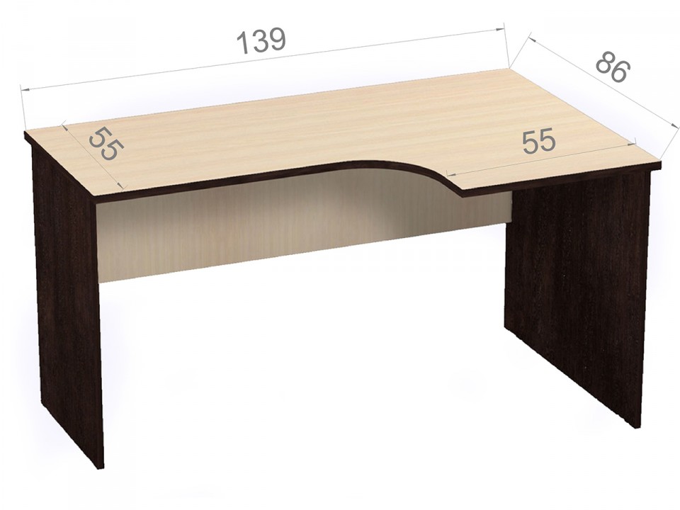 Мебель для офиса Референт Стол офисный угловой Р.РС-14 (правый)